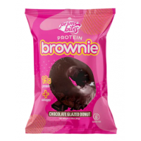 Brownie protéiné beigne glacé au chocolat